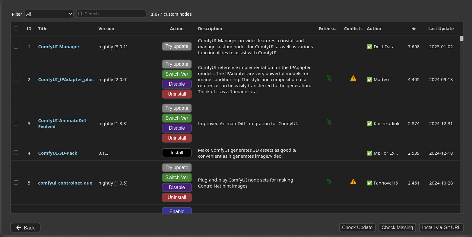 ComfyUI-Manager Missing Nodes Installation